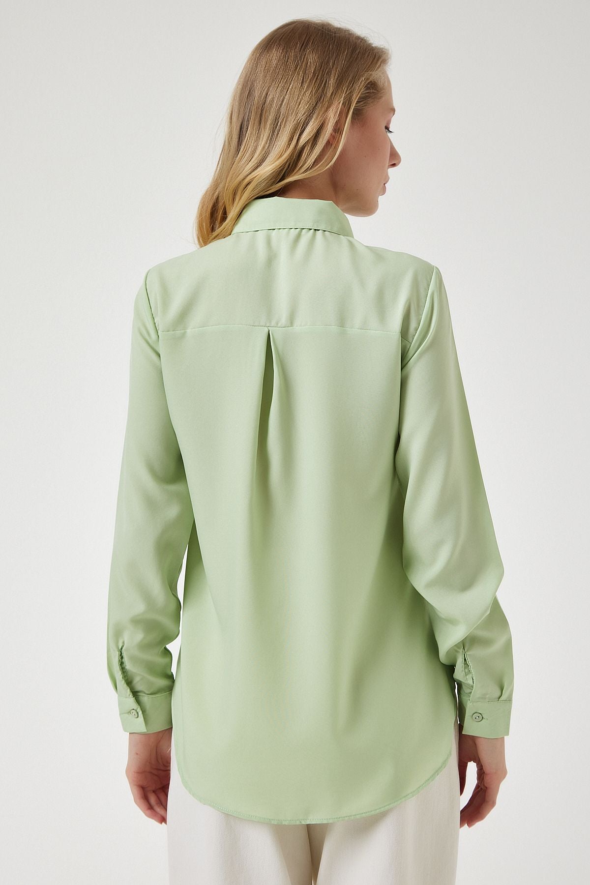 Woman Light Green Soft textured Basic Shirt DD01297