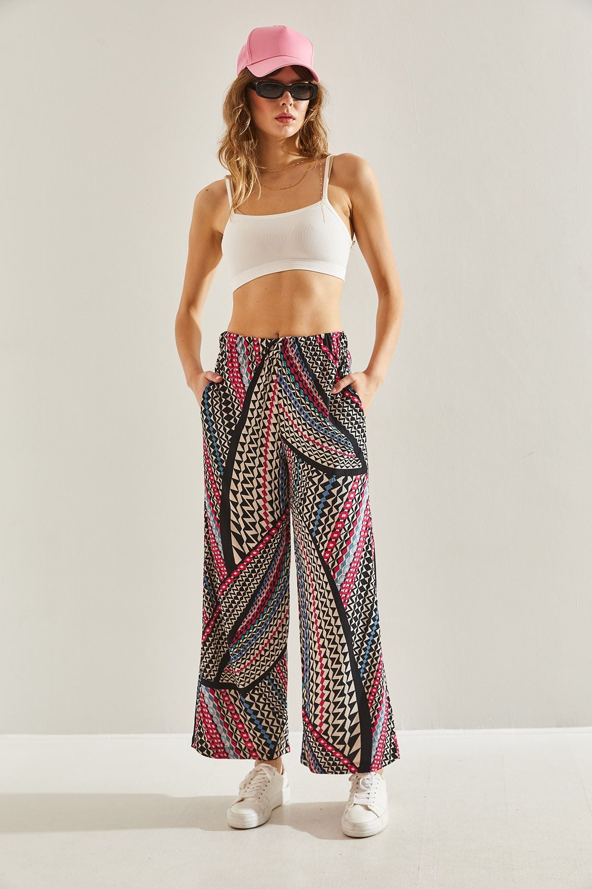 Women's Ethnic Patterned Palazzo Pants 60251149