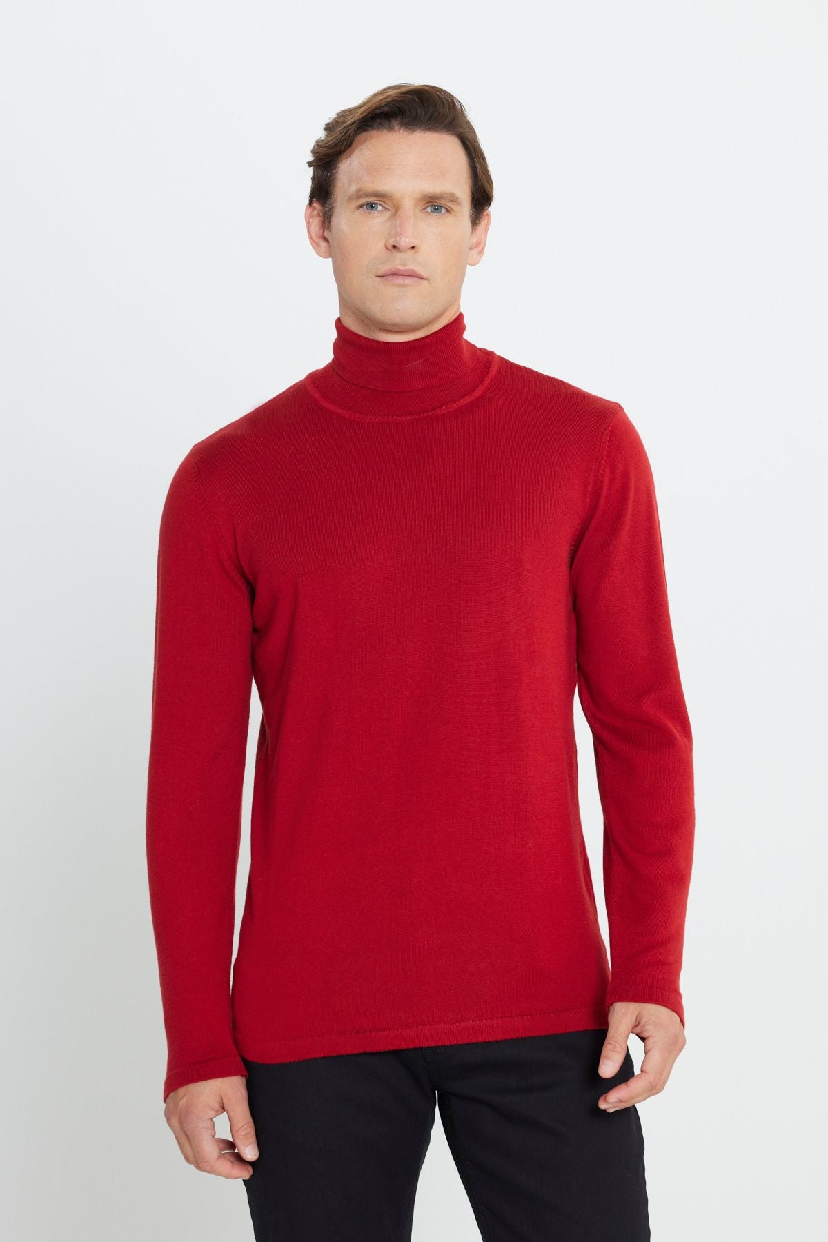 Men's Red Standard Fit Normal Class