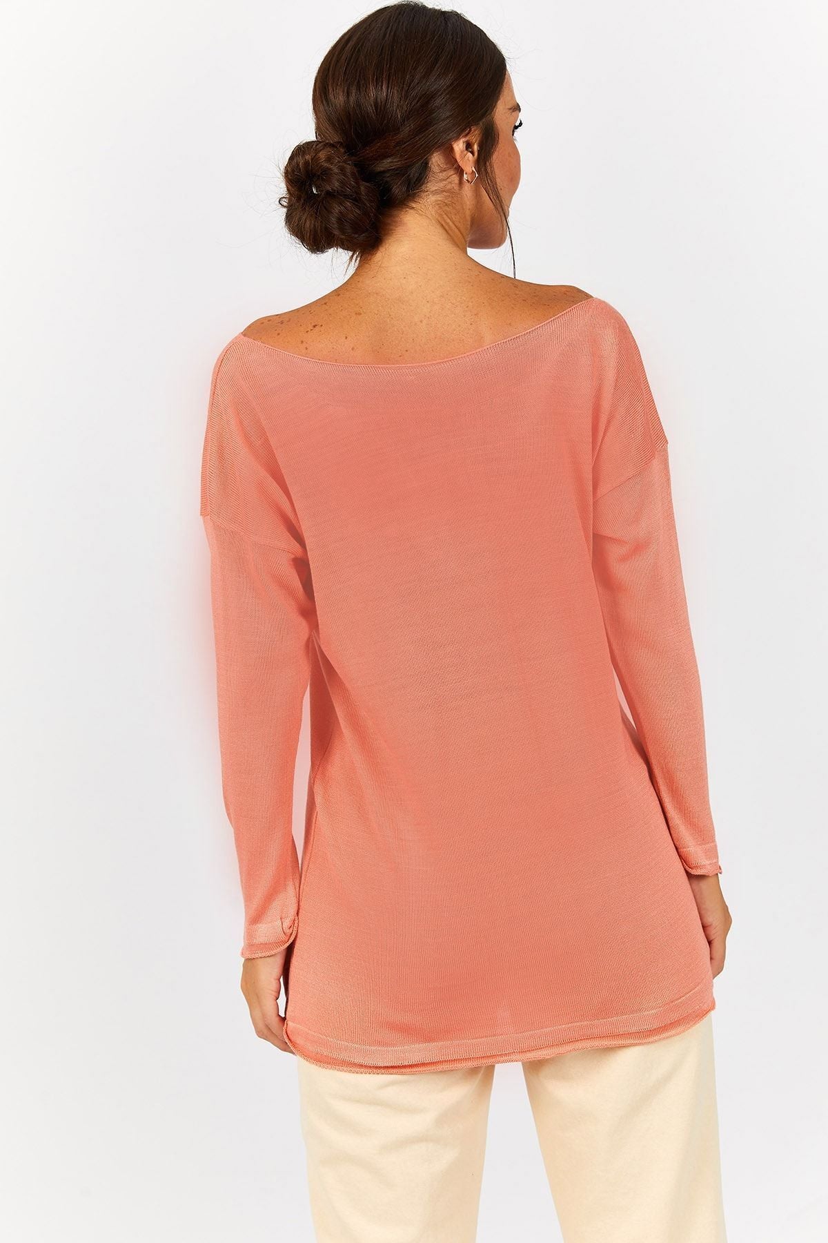 Women's Salmon Wide Buline Blouse ARM-22Y012011