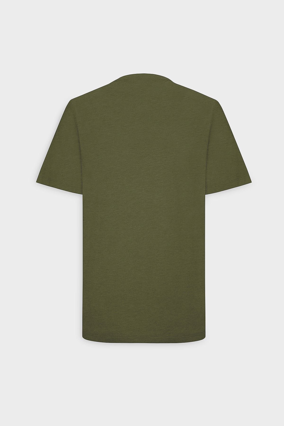 Male Khaki 100 %Cotton Slim Fit Narrow Cut Bike Bike Basic T -shirt