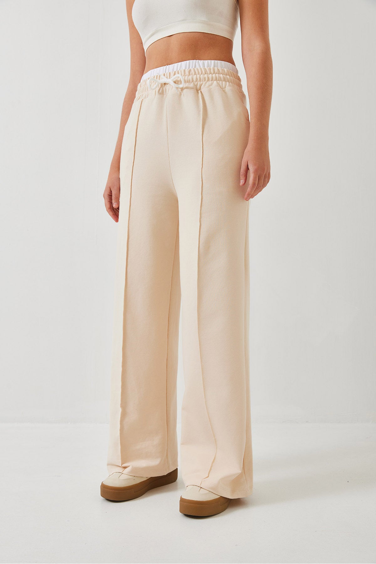 Women's Waist Tied Elastic Trousers MBHS035 60601035