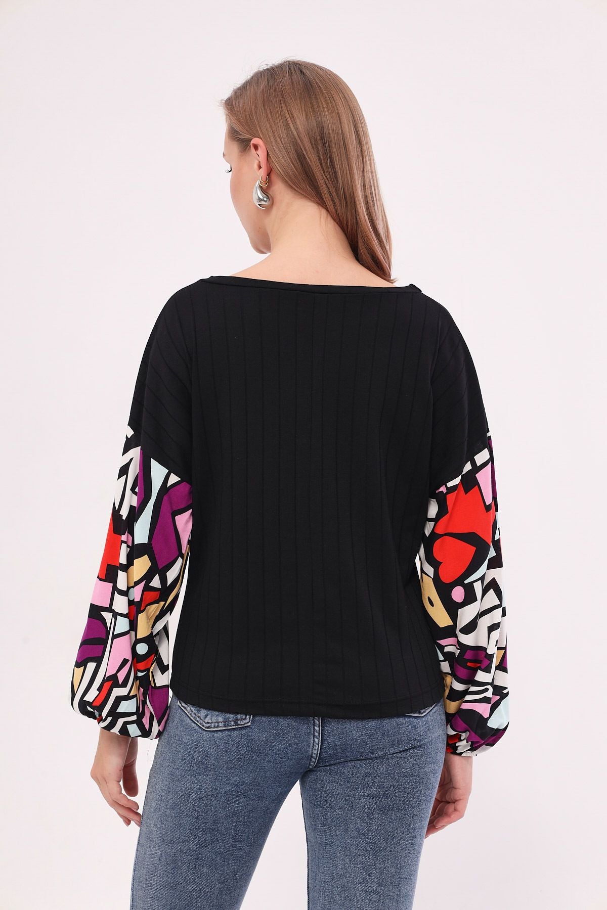 Female black arm colored shabby blouse ARM-20K001085