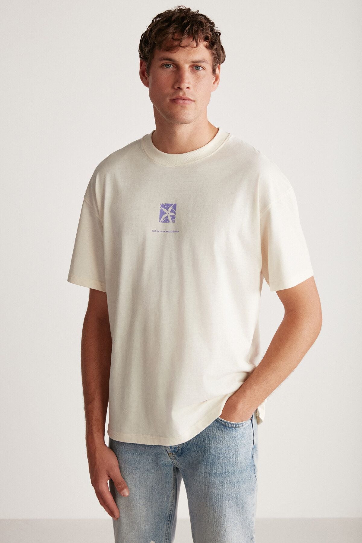 Quıncy regular vanilla single t-shirt