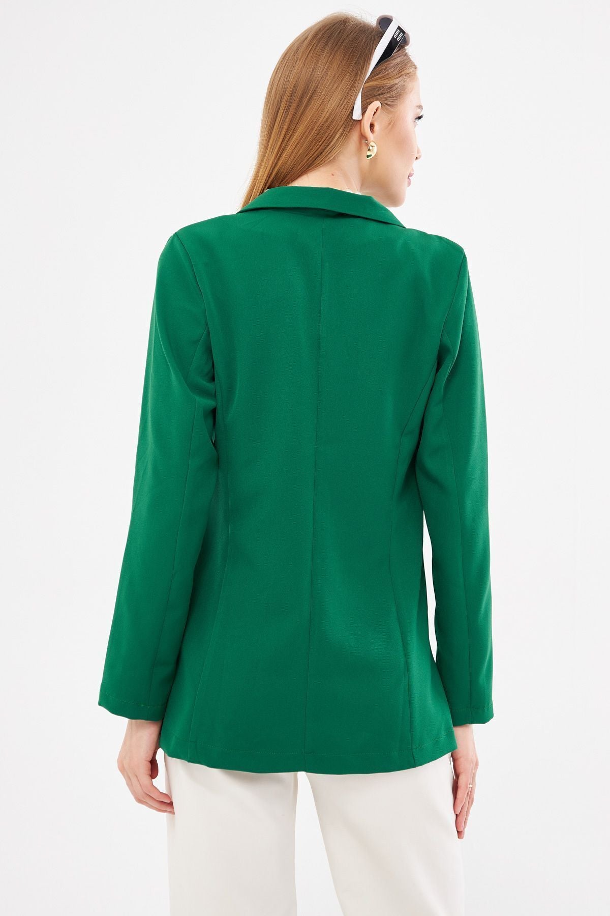 Female emerald button jacket ARM-20K001151