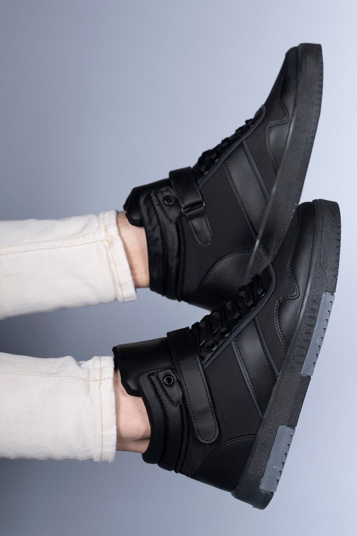 Black Black Men's Sneaker Bot 00122935