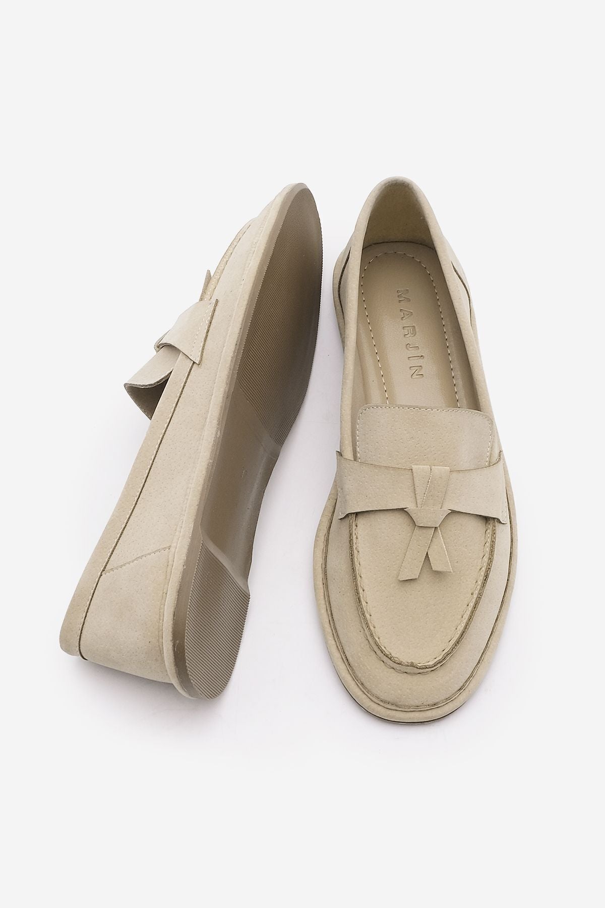 Woman Loafer Foldable Daily Shoes Kostav Beige