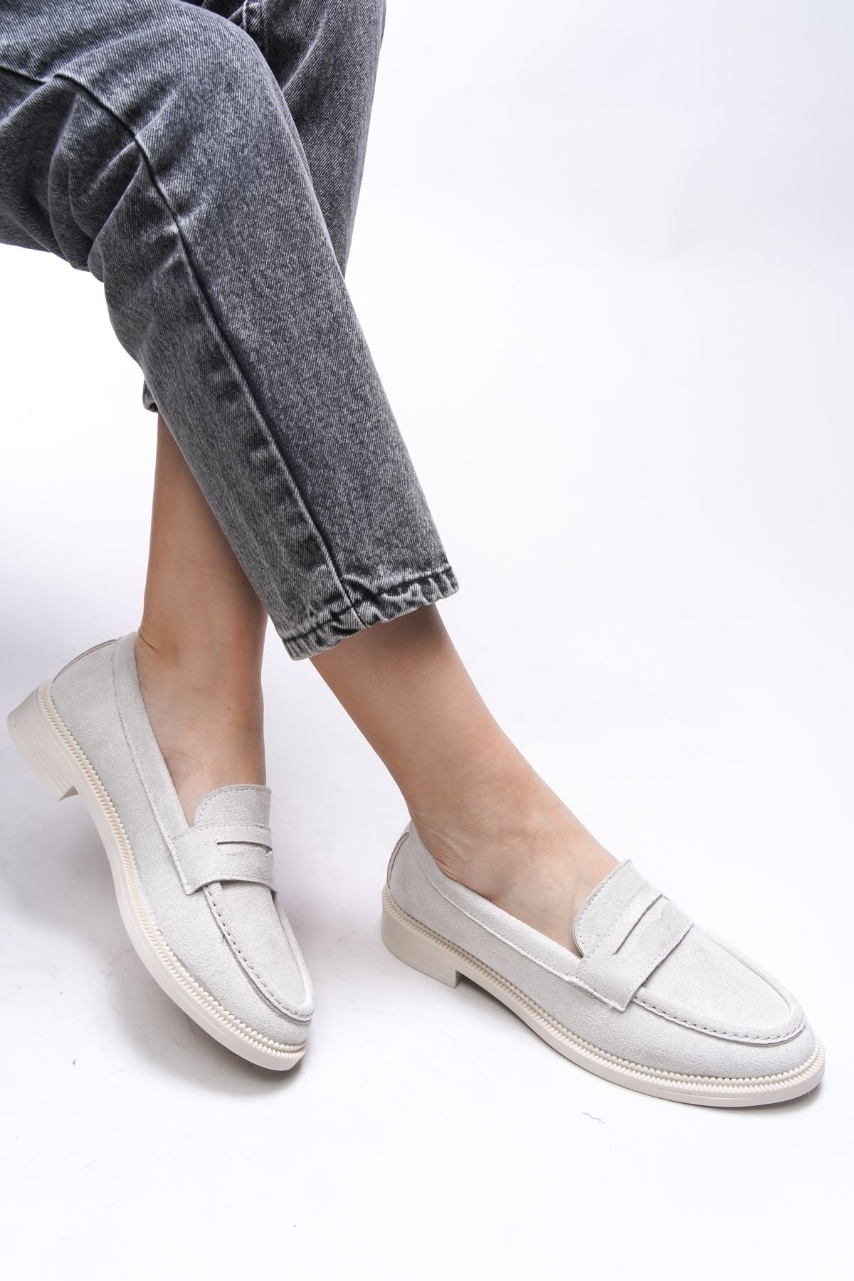 Mylmadia woman loafer 0012665 beige suede