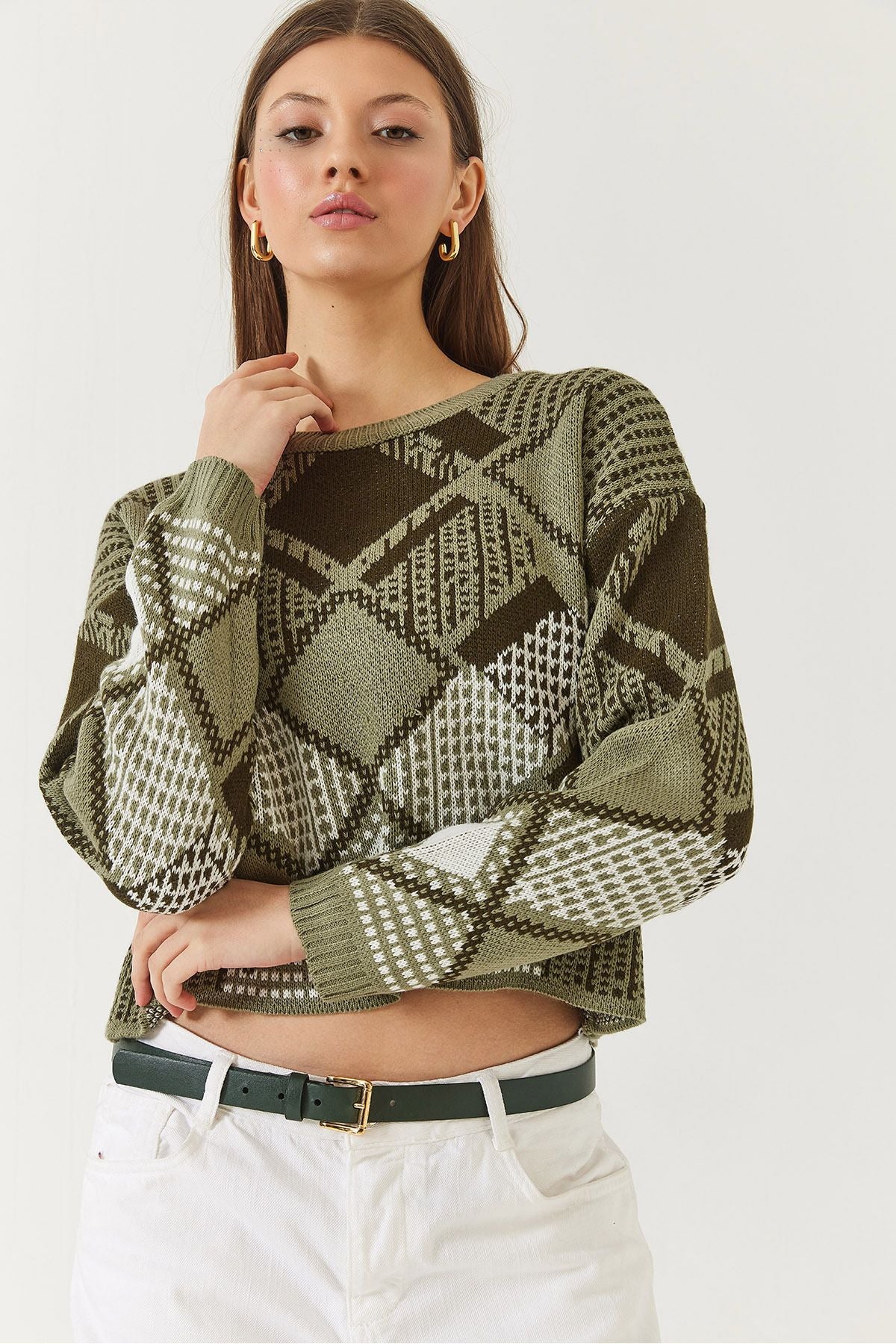 Female Baklava Patterned Jacquar Cossack 20246928