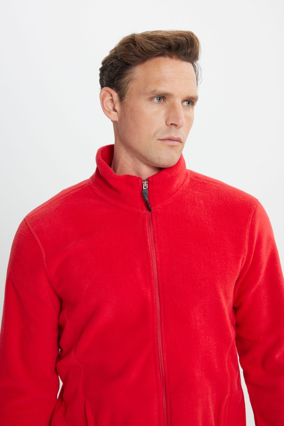 Men's Red Anti-Pilling Flash Standard Fit Swatshirt Polar Jacket