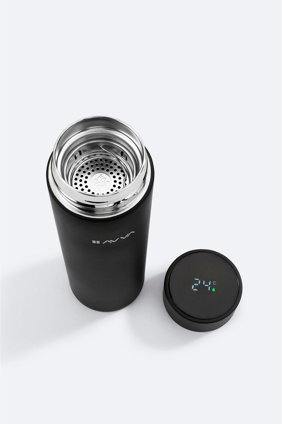 Men's Black Sport heat indicator stainless 100 %steel thermos 500 ml B009903