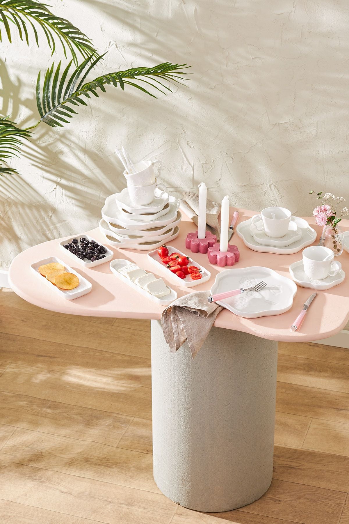 Florist 30 Piece Porcelain Breakfast Service for 6 people