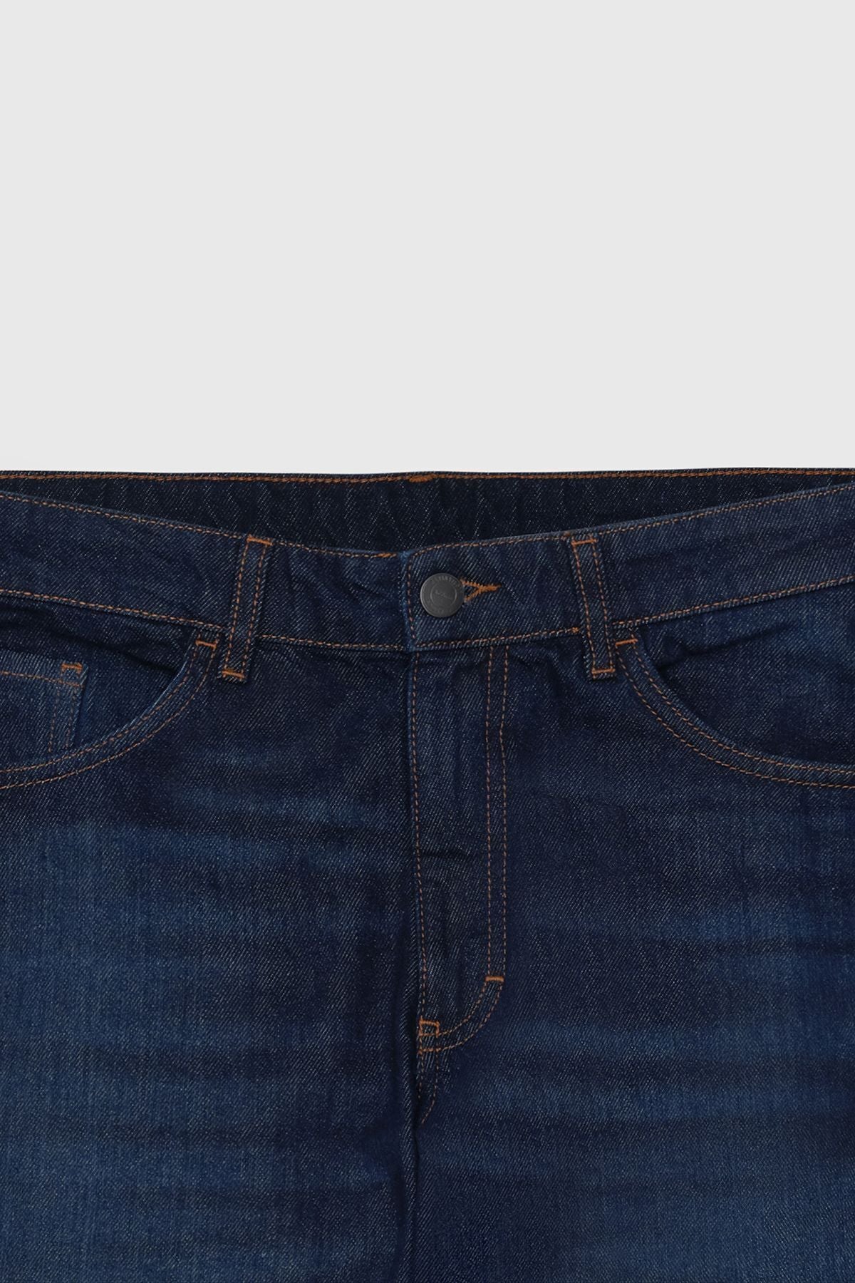 Men's navy blue comfort fit comfortable cut 100 %cotton denim jean jeans