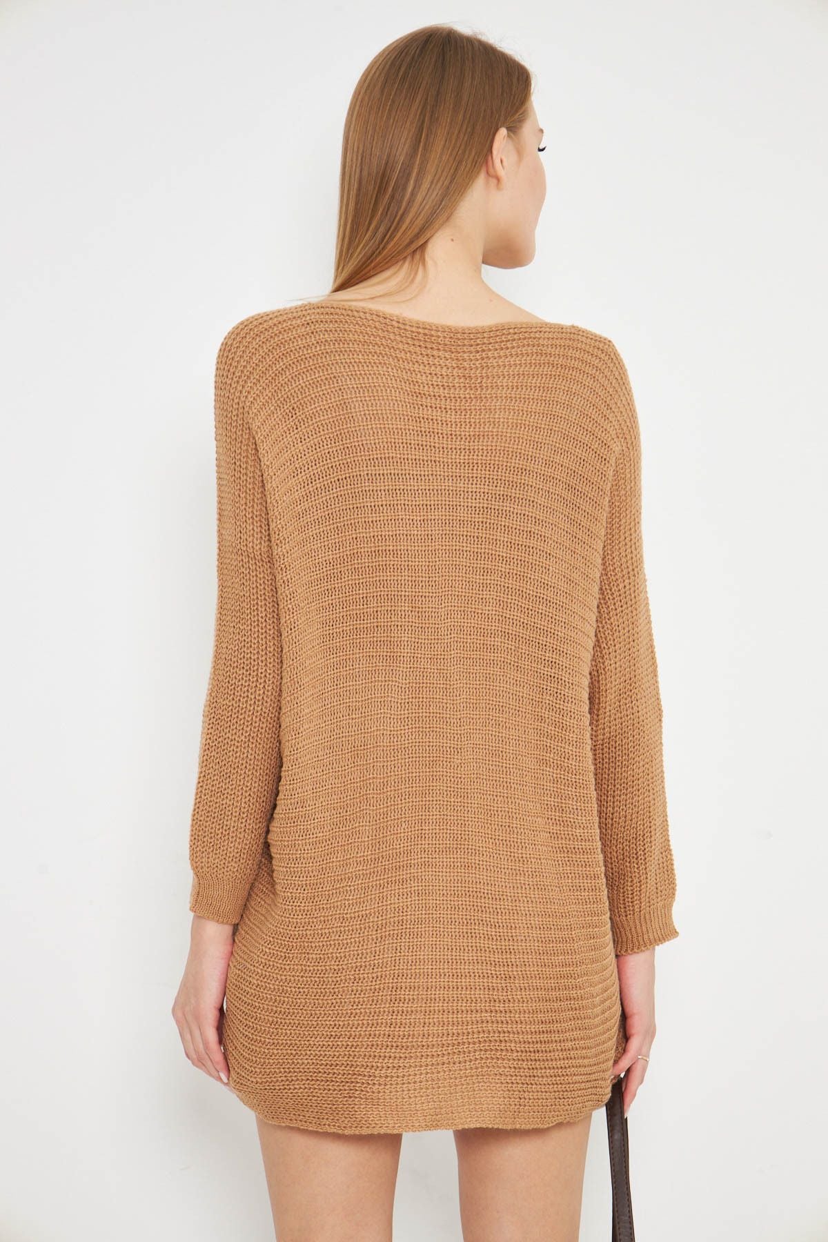 Women Camel Thessaloniki Salaş Triko Sweater ARM-21K012010