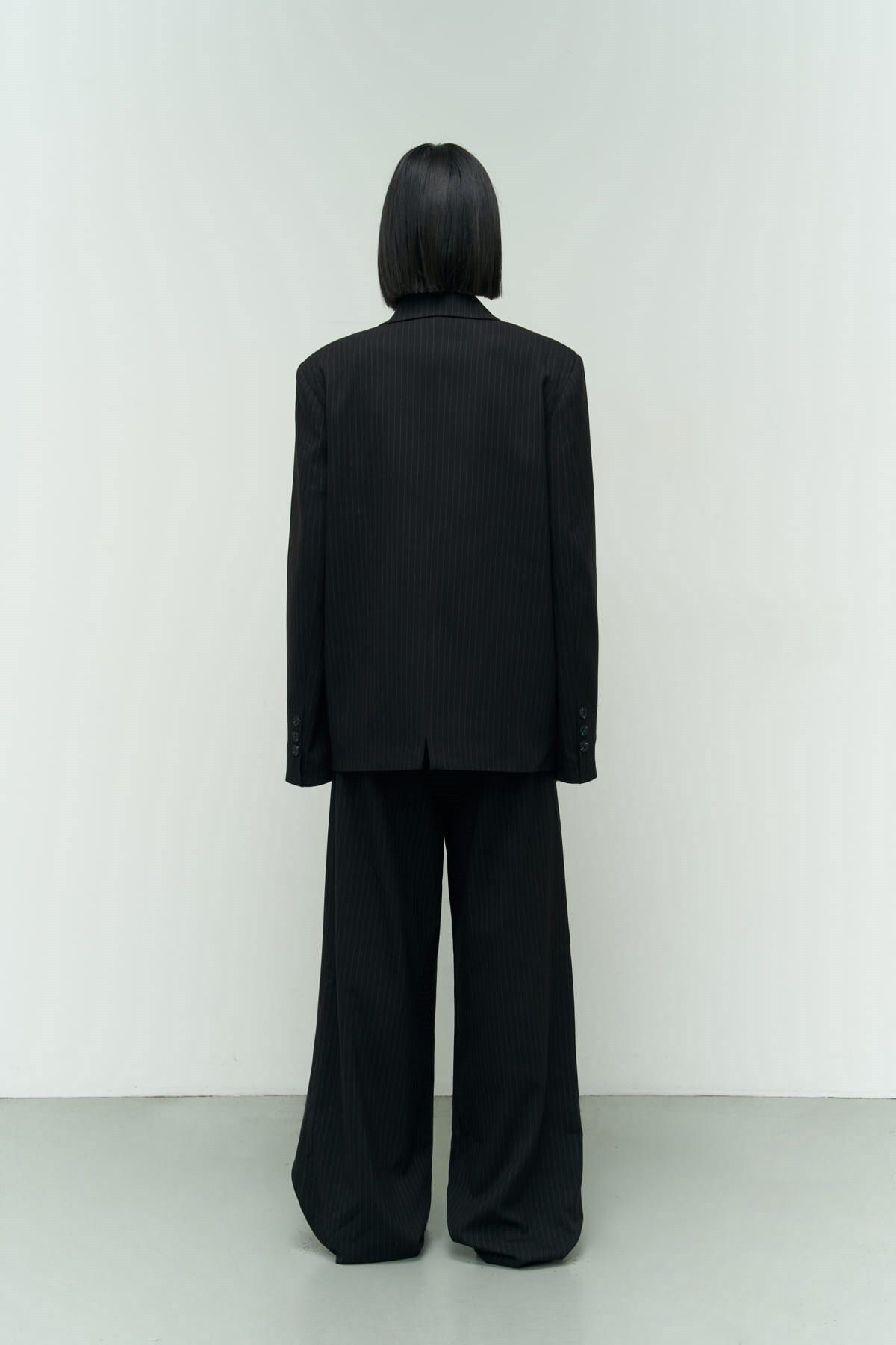 Bianda striped black pants