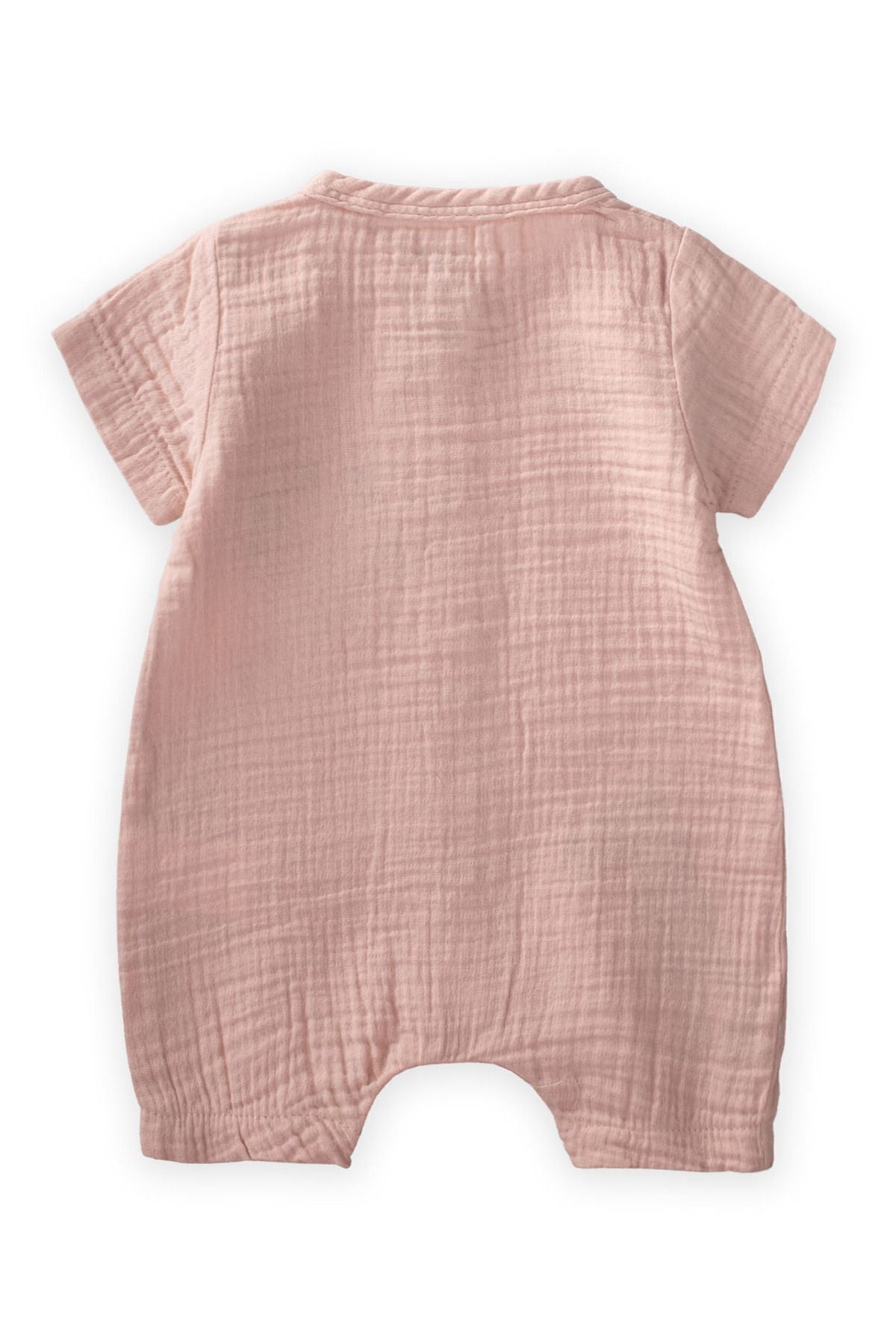 Zebra Embroidery Muslin Short Tulum 0-3 Age Powder Pink Pink