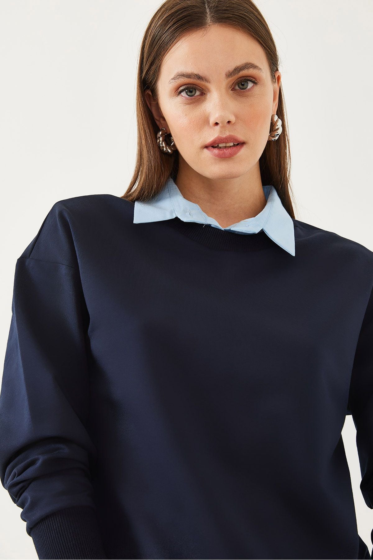 Women's Shirt Detail Sweatshirt 60351021