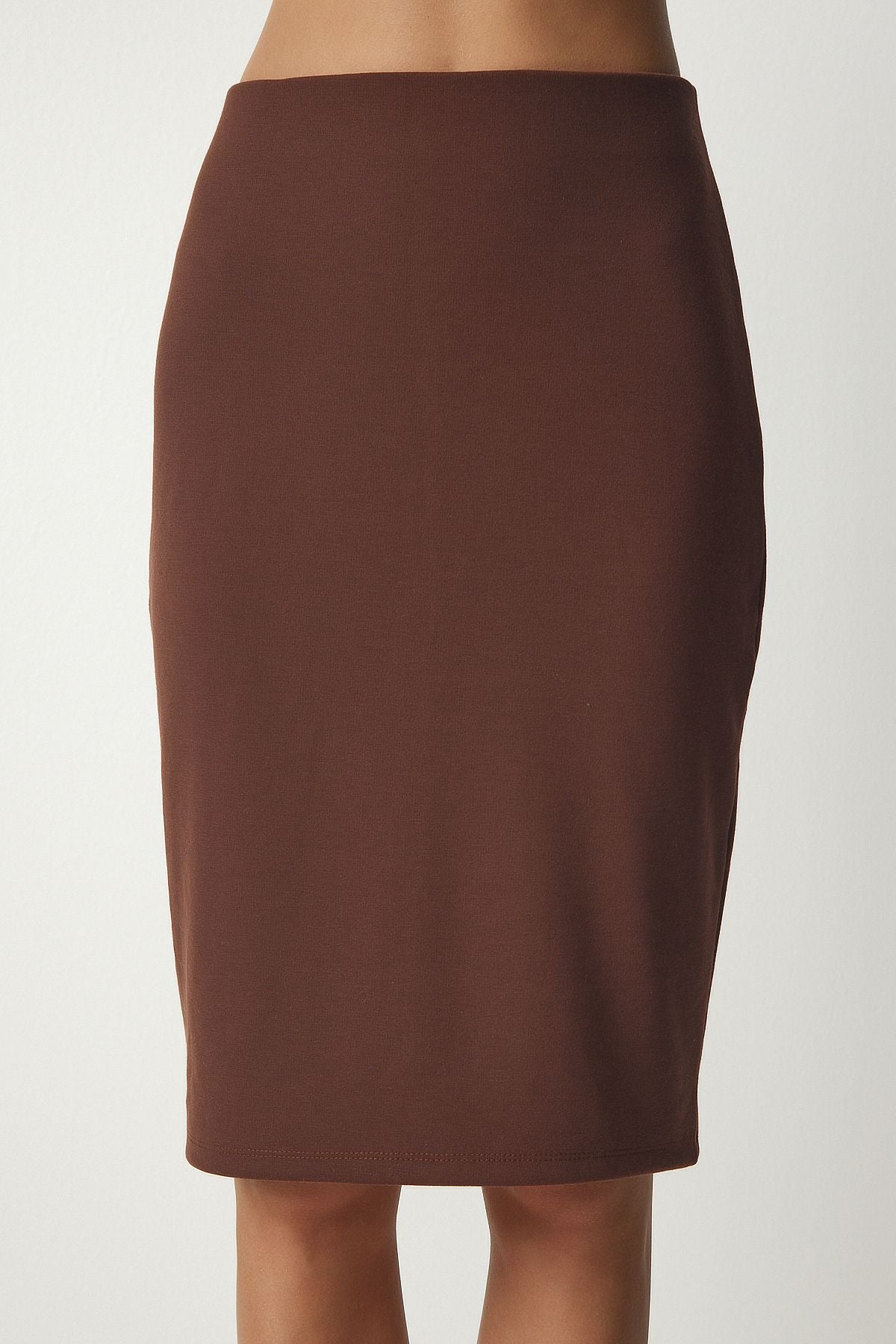 Female Brown Slip Steel Knitting Skirt UB00162