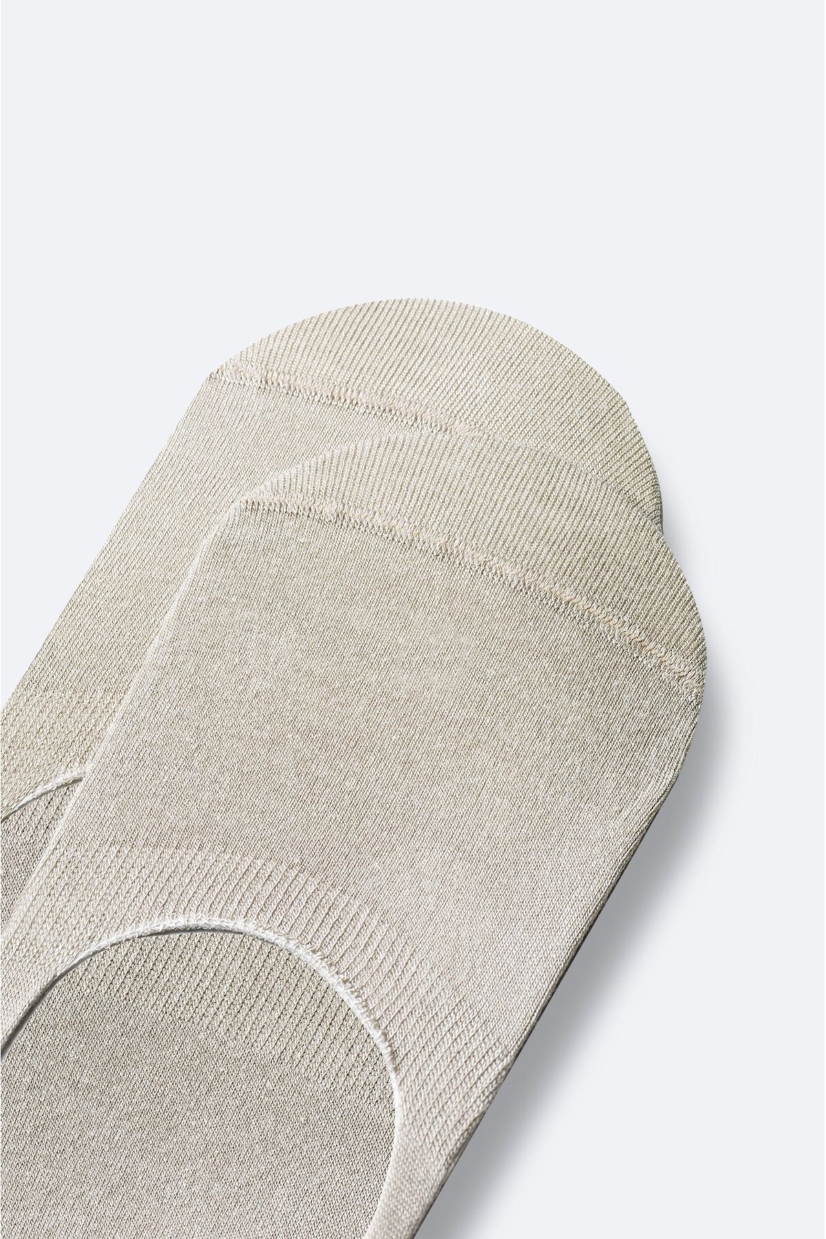 Men's Beige Cotton Ballet Socks B008557