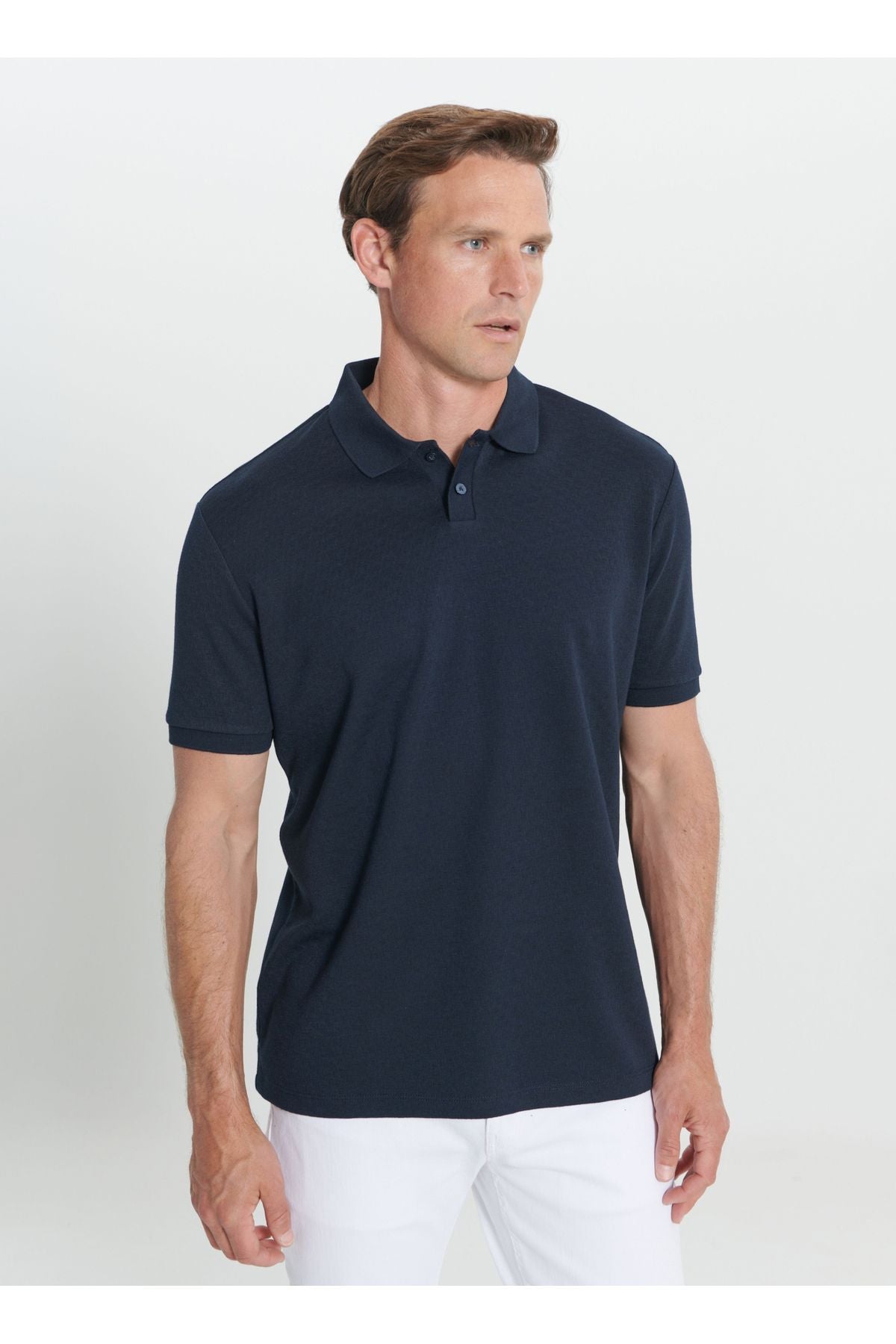 Altınyyıldız Classics Flat Navy Men's Polo T-shirt 4a4824200083