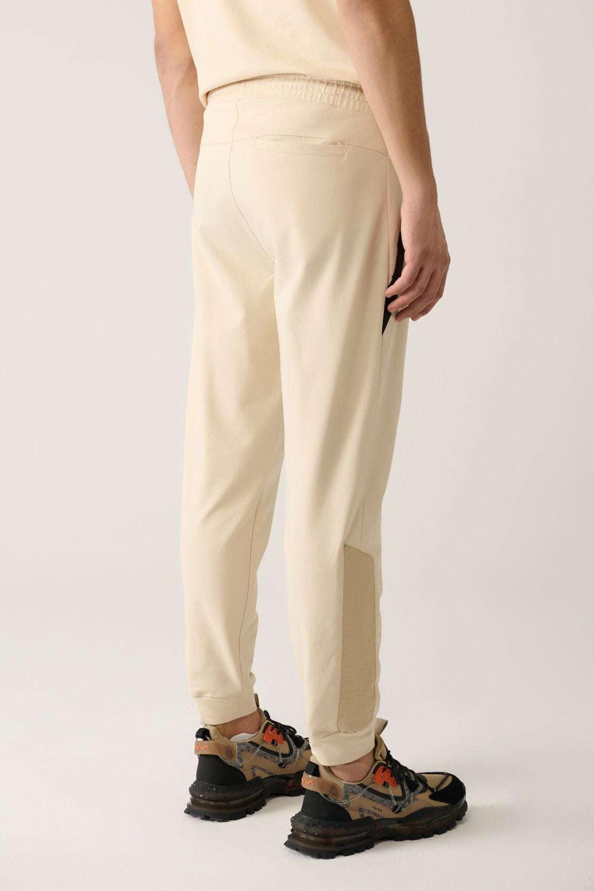 Men's Beige Jersey Fabric 2 IP Tracksuit Six A41y3416