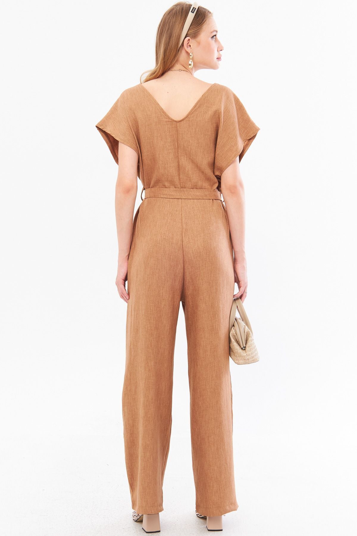 Woman Taba Cruiser Collar Sistle V Detailed Pocket Belly with abundant trotting ARM-24Y001073