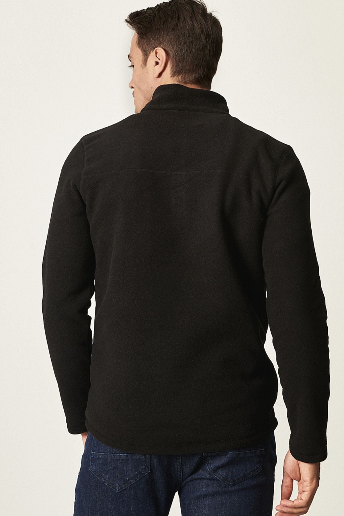 Men's Black Anti-Pilling Flash Standard Fit Pllage Solder Cold-proof Polar Sweatshirt