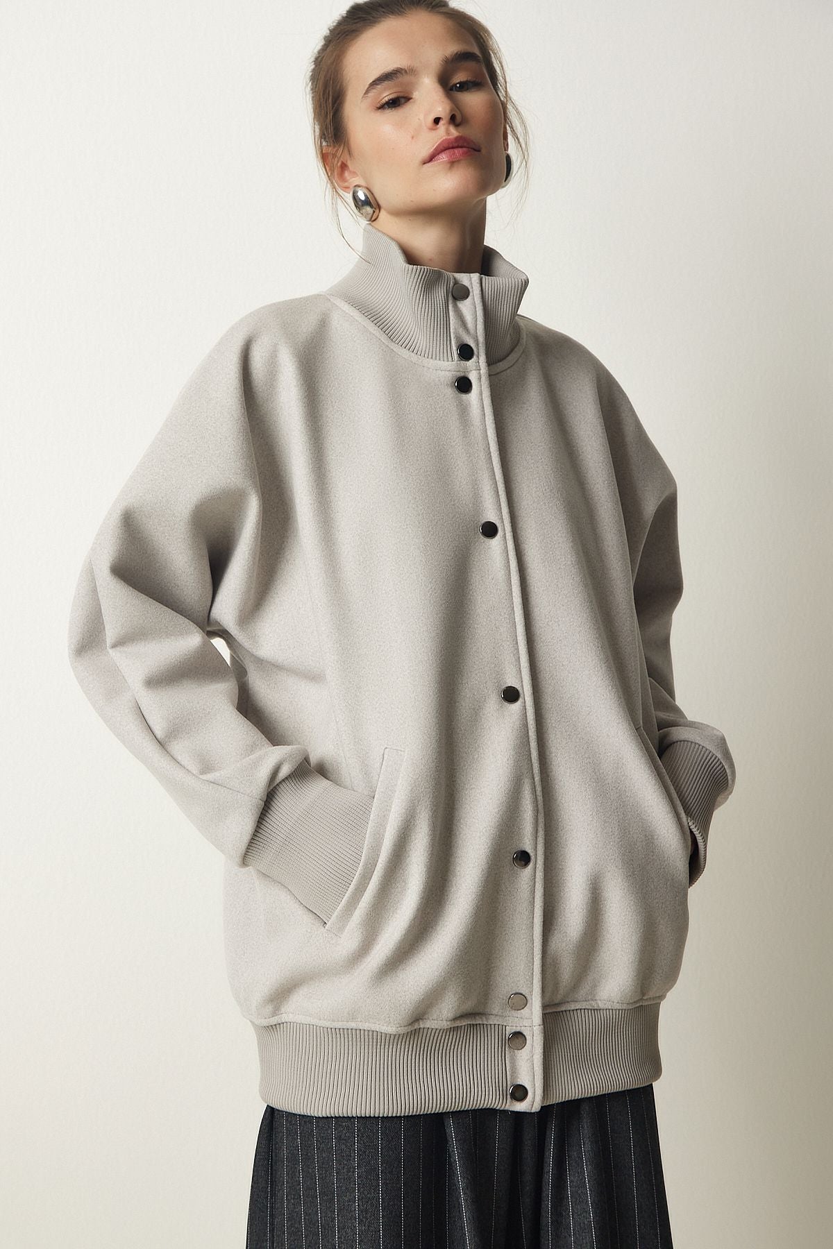 Female Stone Premium Stamp Coat FN03150