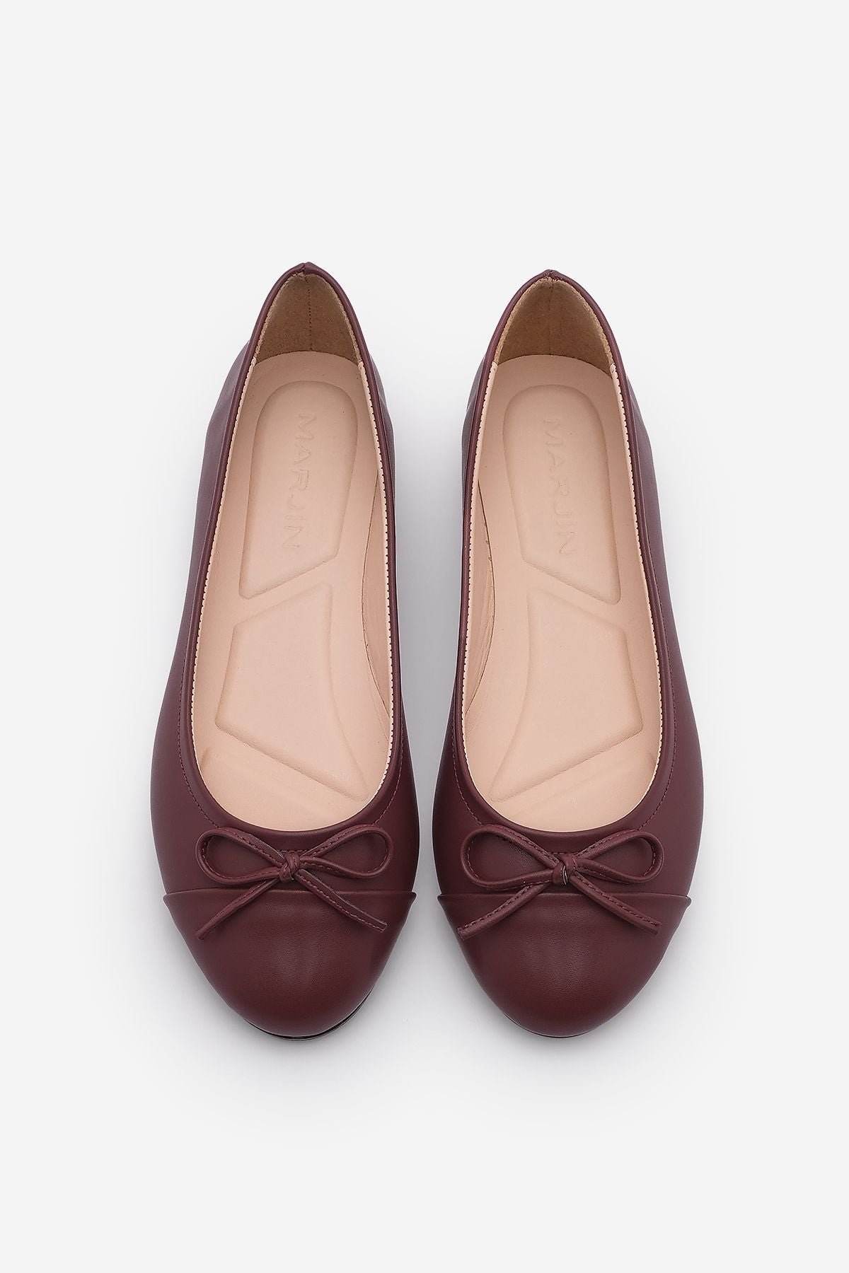 Women's Bow Detail Daily Babet Barlin Burgundy