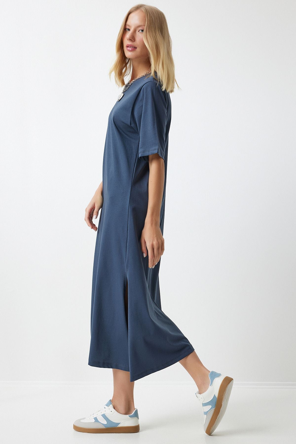 Female smoked bike collar with plenty of relaxed combed dress BP00158