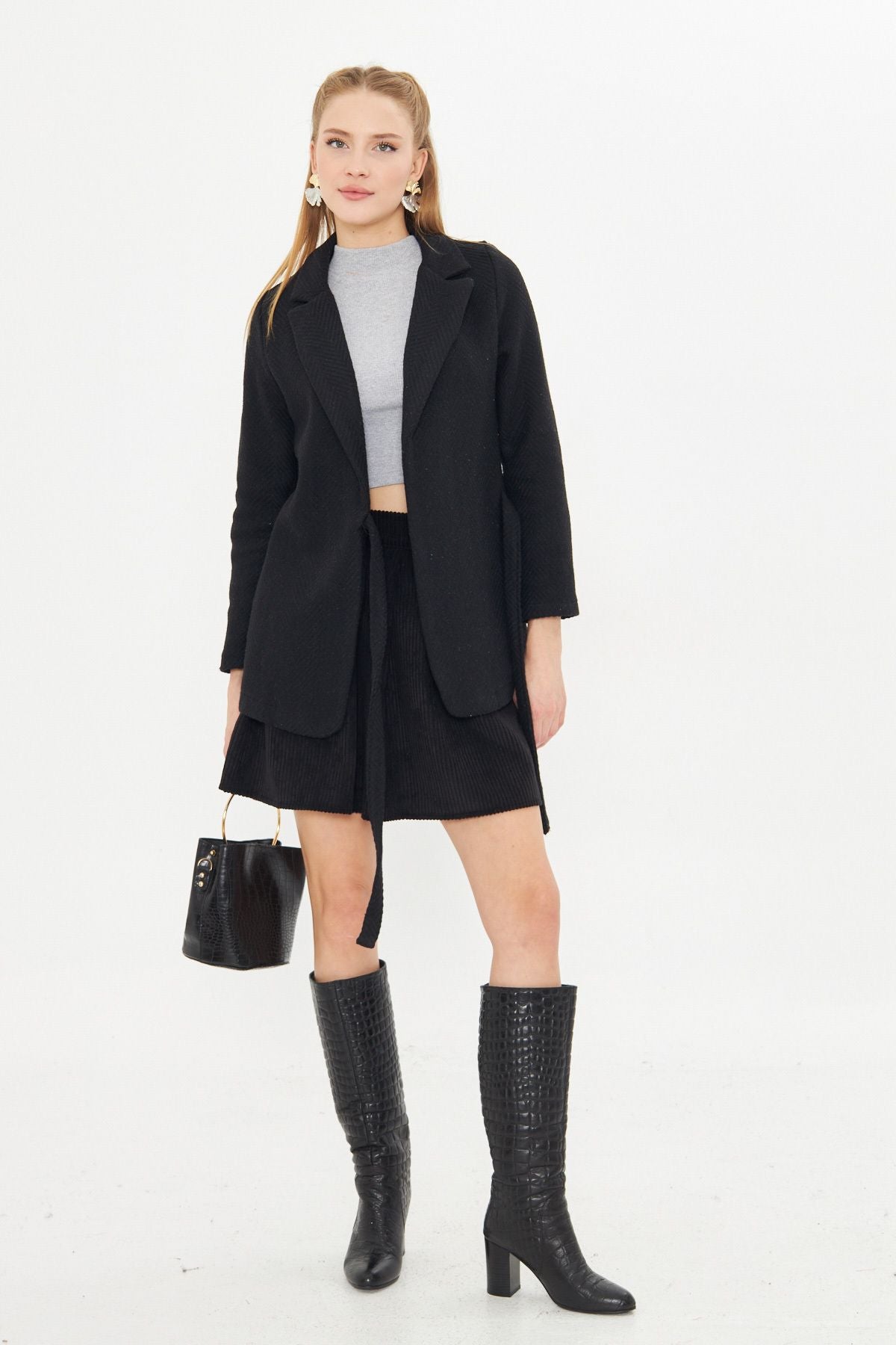 FISH-SIDE FISH SIDE FISH RIGHT PATTERN STAFF JACKET ARM-25K001074