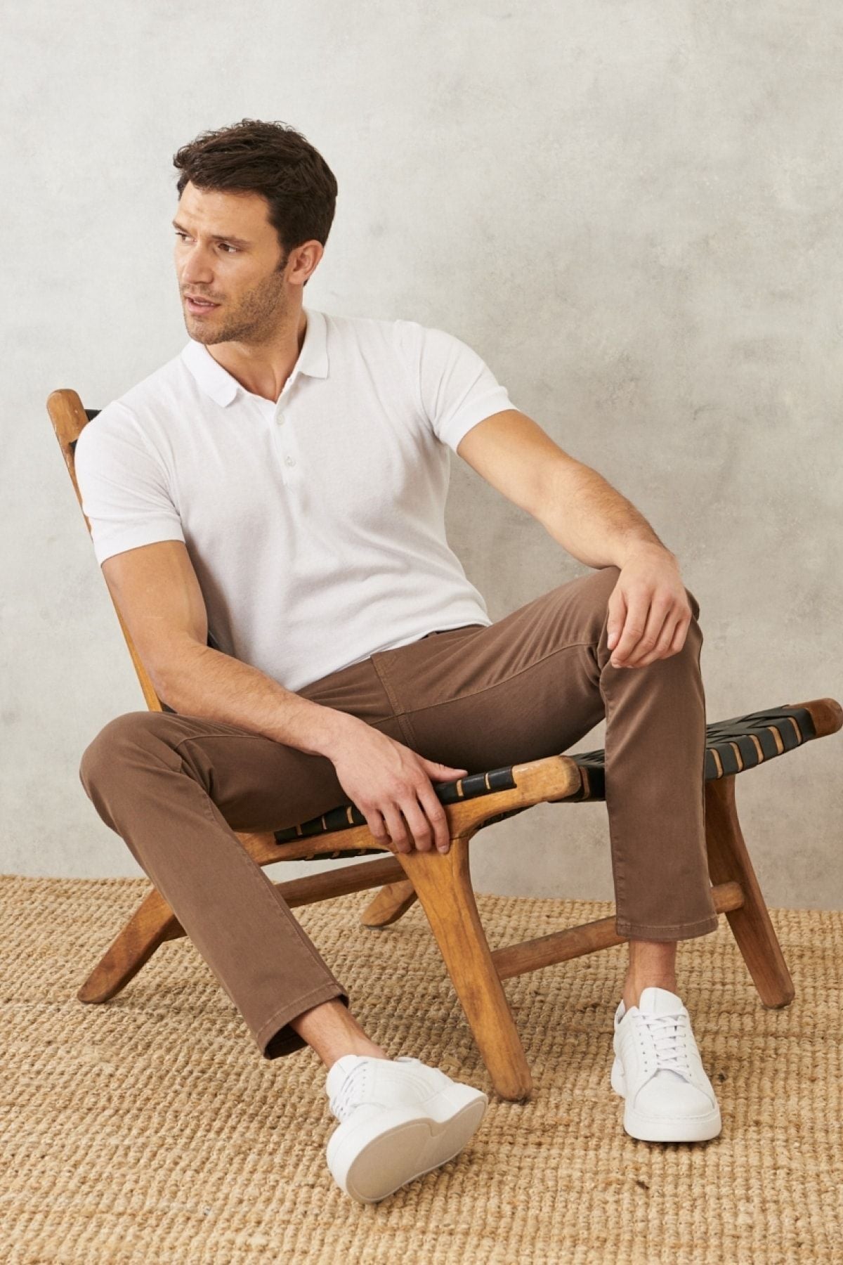 Men's mink 360 degrees stretching in all directions slim fit narrow cut cotton flexible pants