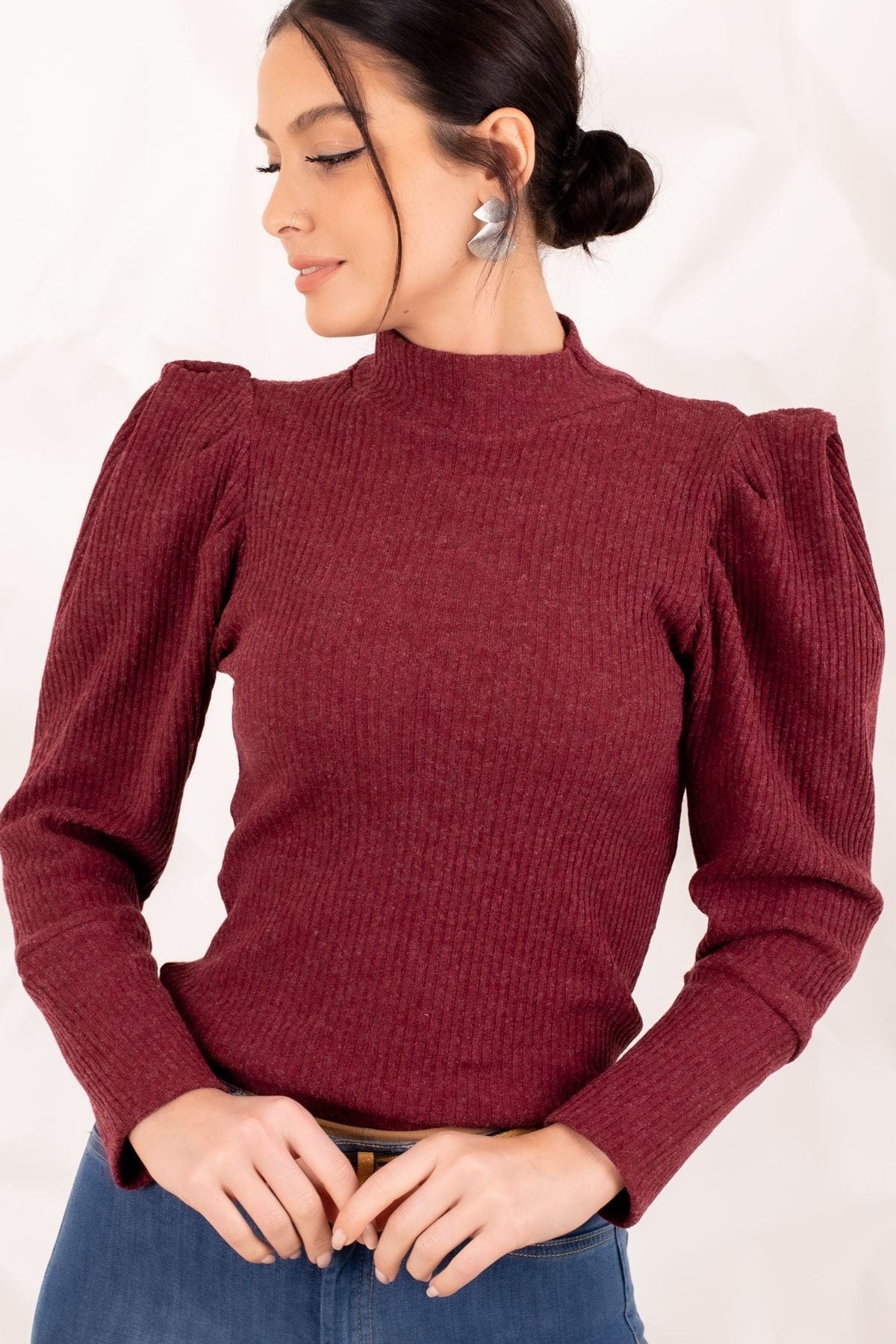 Female Bordeaux Watermelon Arm Triko Sweater ARM-20K001103