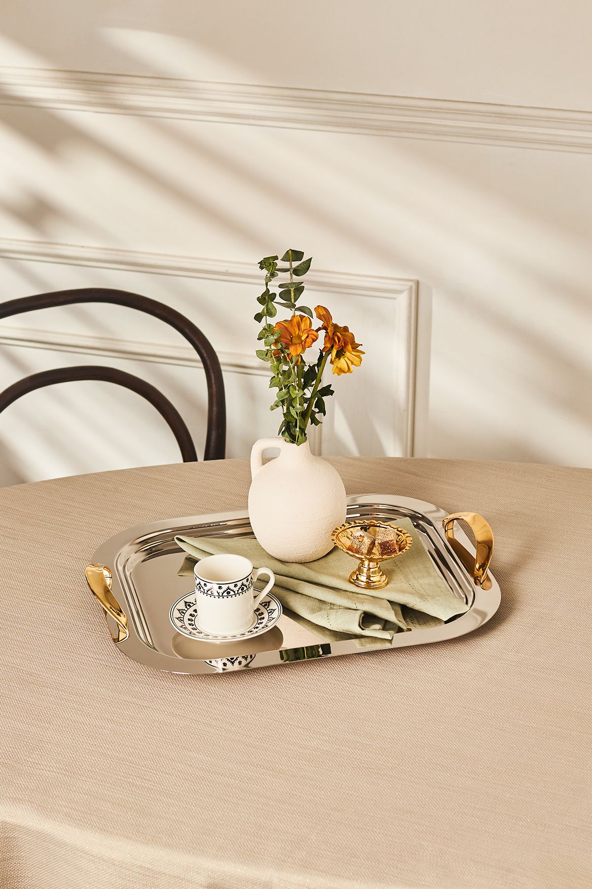 Rhonda tea tray gold