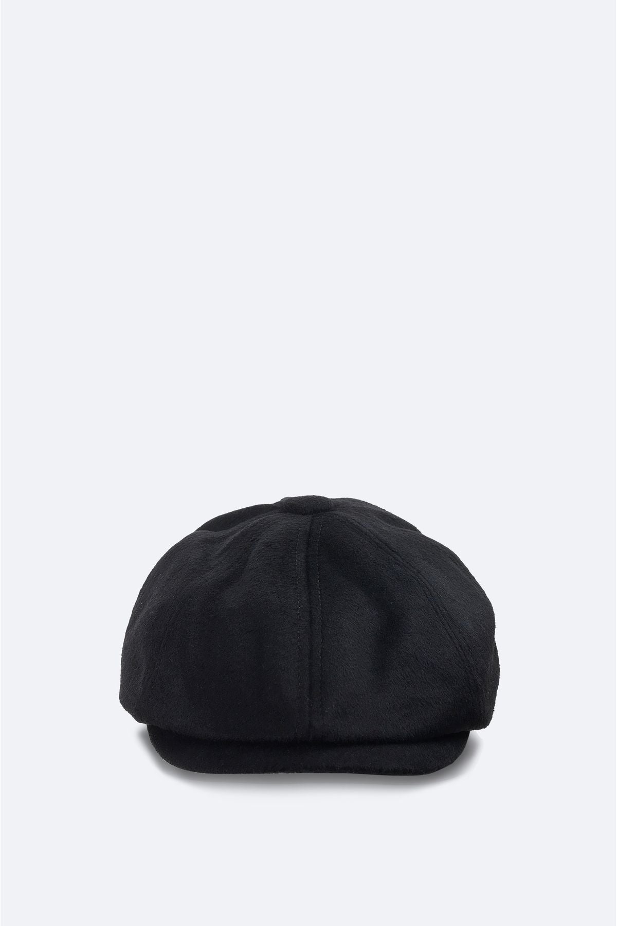 Men's black woolen buttoned helmet hat a42y9272
