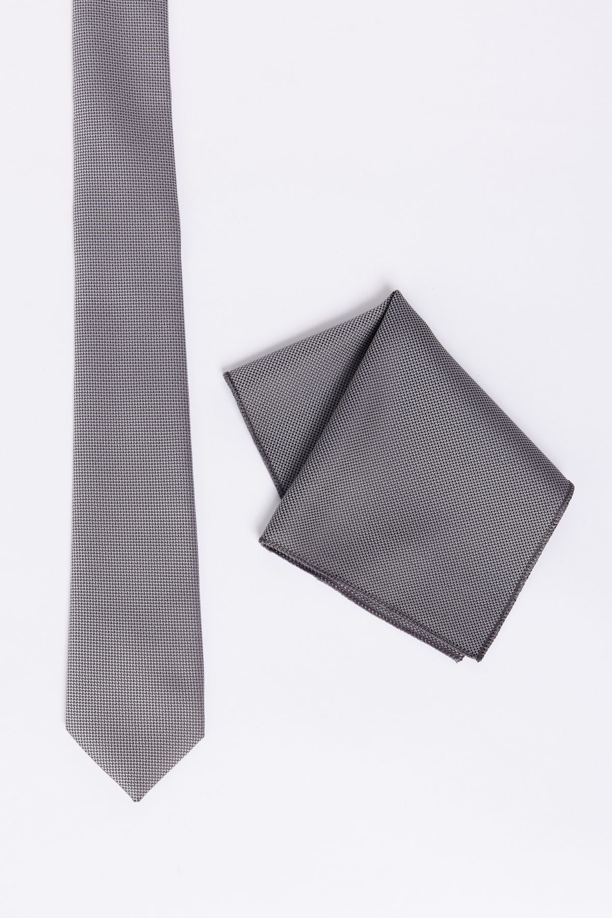 Men's Gray Tie-Mendil Set