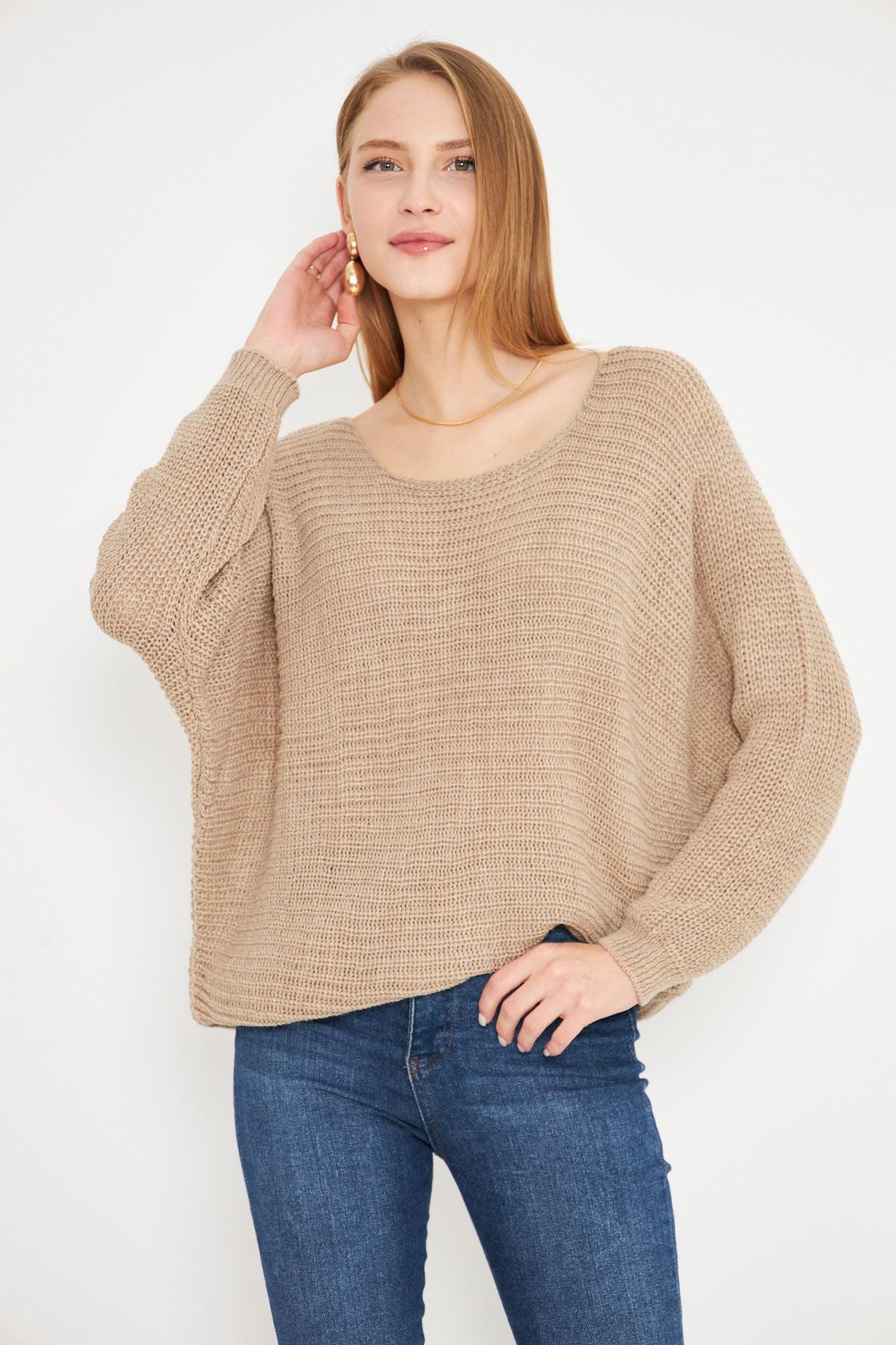 Female mink Thessaloniki shabby knitwear sweater ARM-21K012010