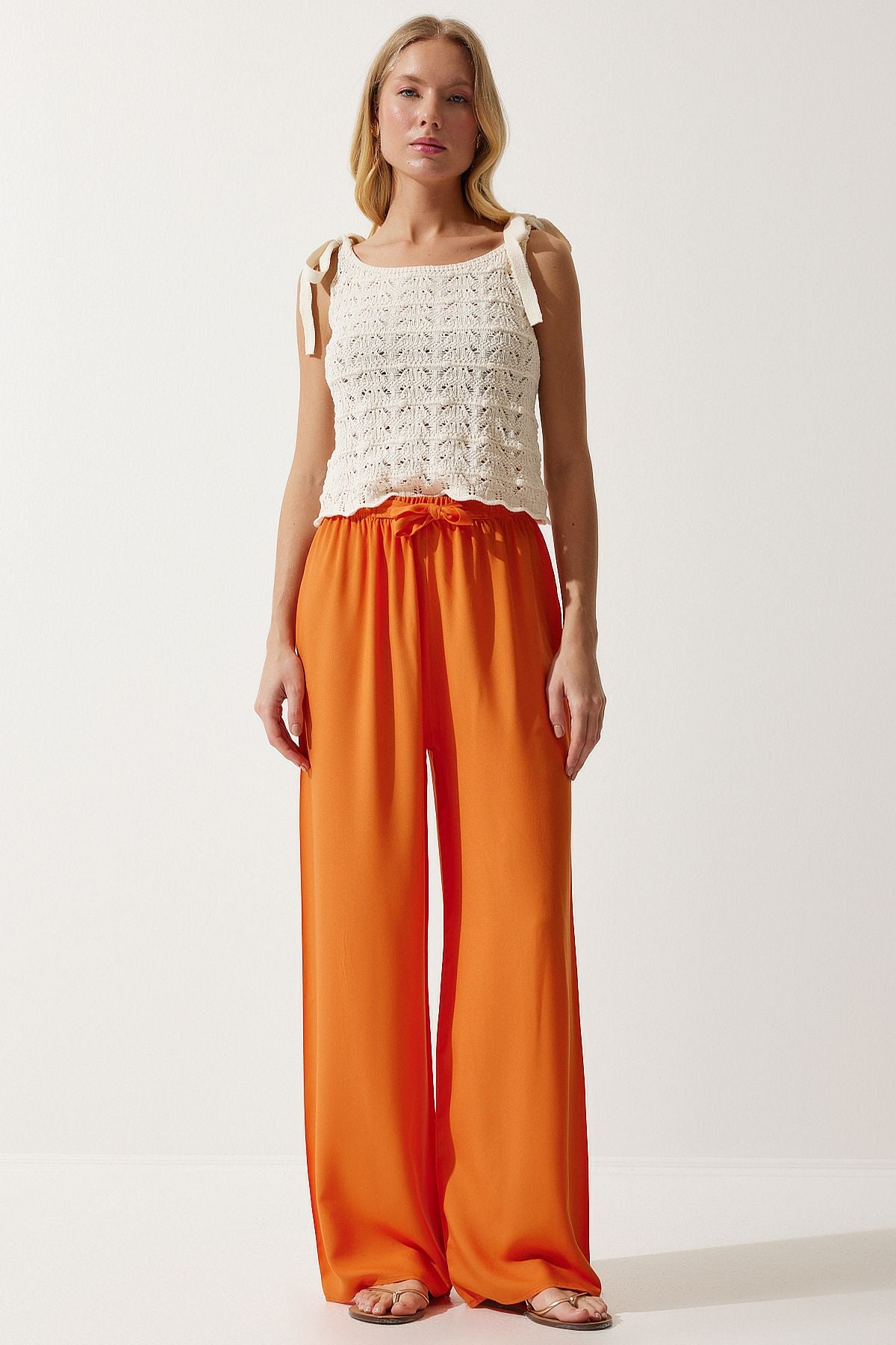 Female Oranj Summer Viscose Palazzo Pants EN00610