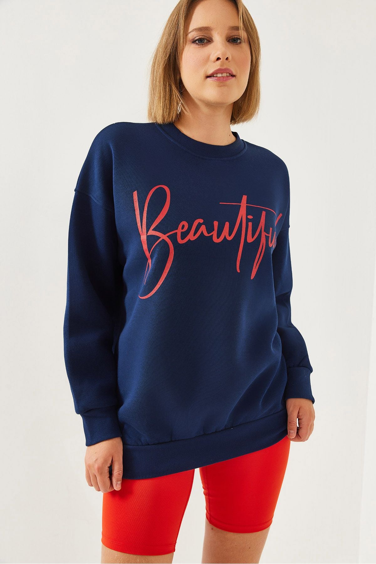 Women Printed Three Yarn Sweatshirt 85001046