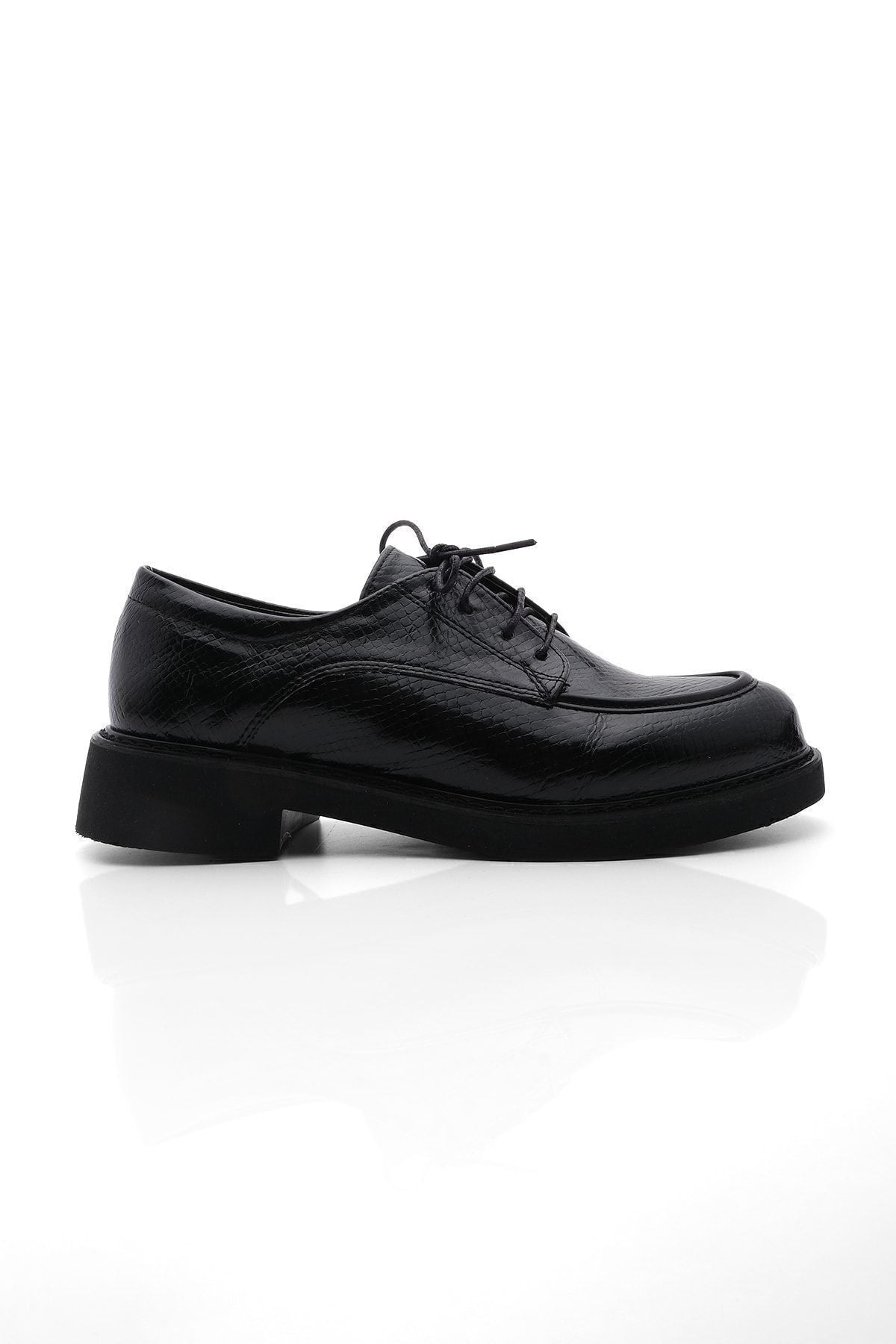 Woman Oxford Shoe Lacked Masculine Daily Shoes Nesan Black