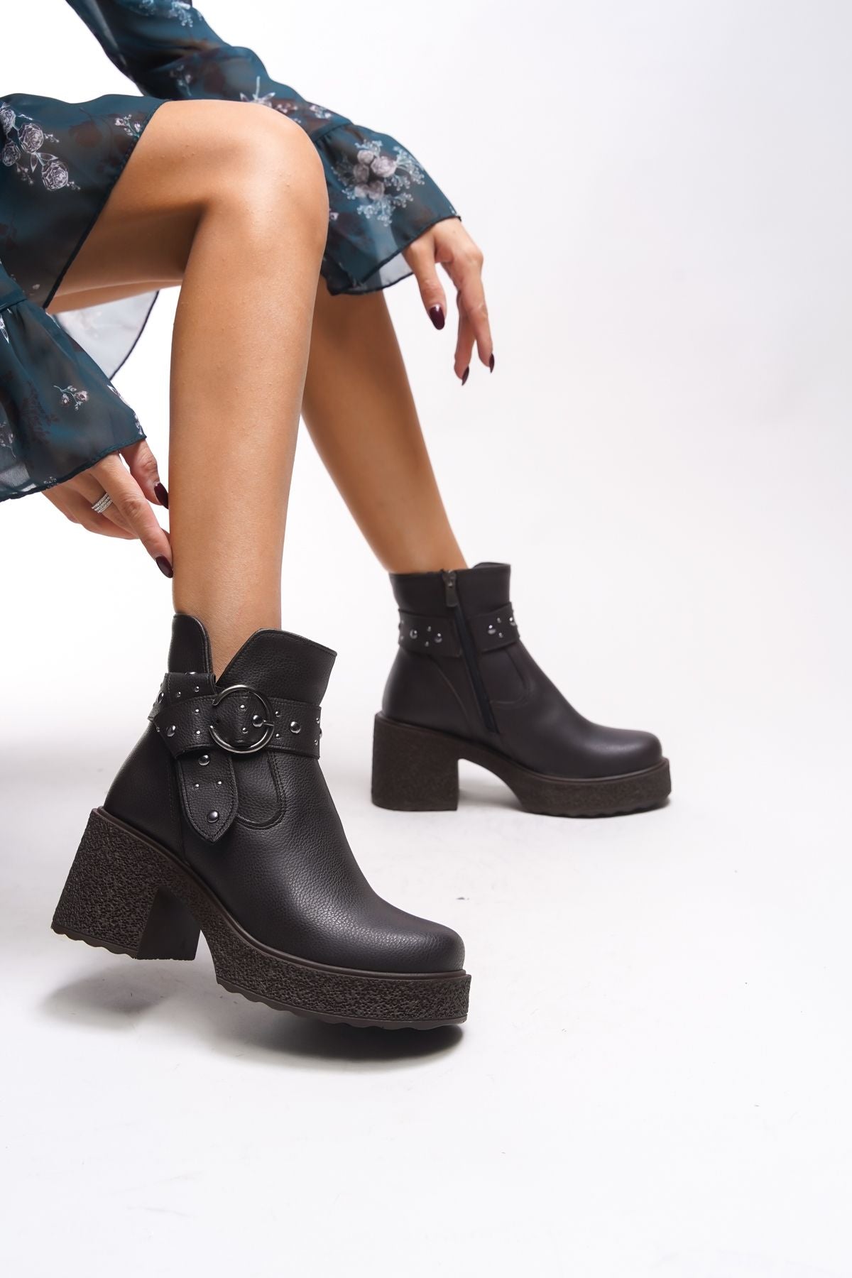 KRİNES WOMEN'S HEEP BOOT 0012278 Brown Skin