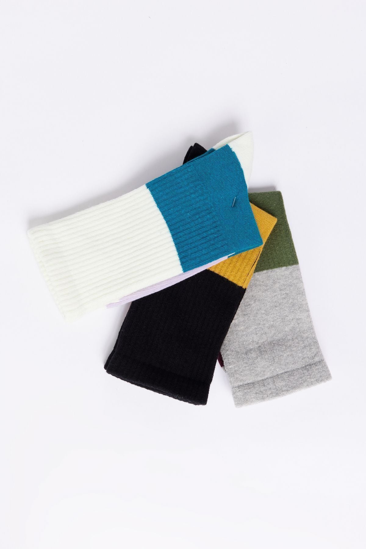 Men's mixed patterned 3 -socket socks