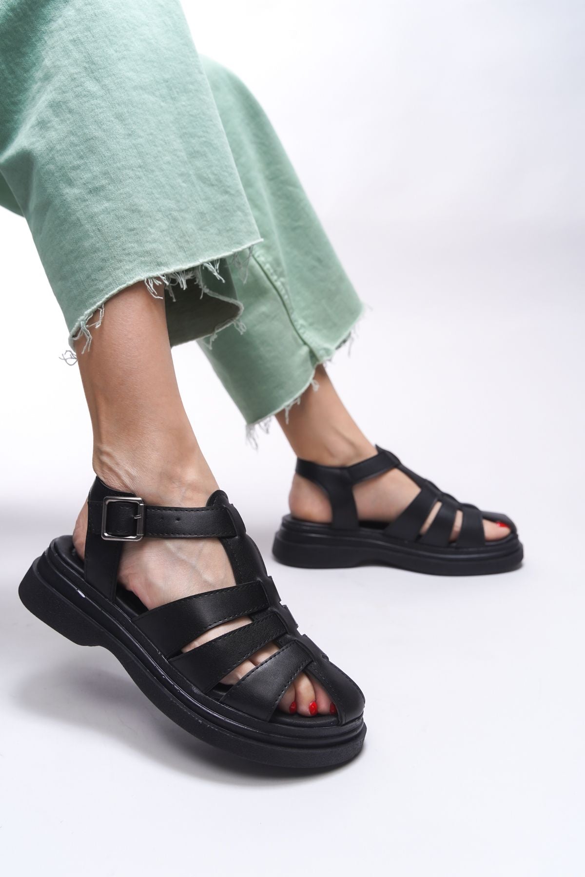 Rellynthi Women's Sandals 0012700 Black Skin