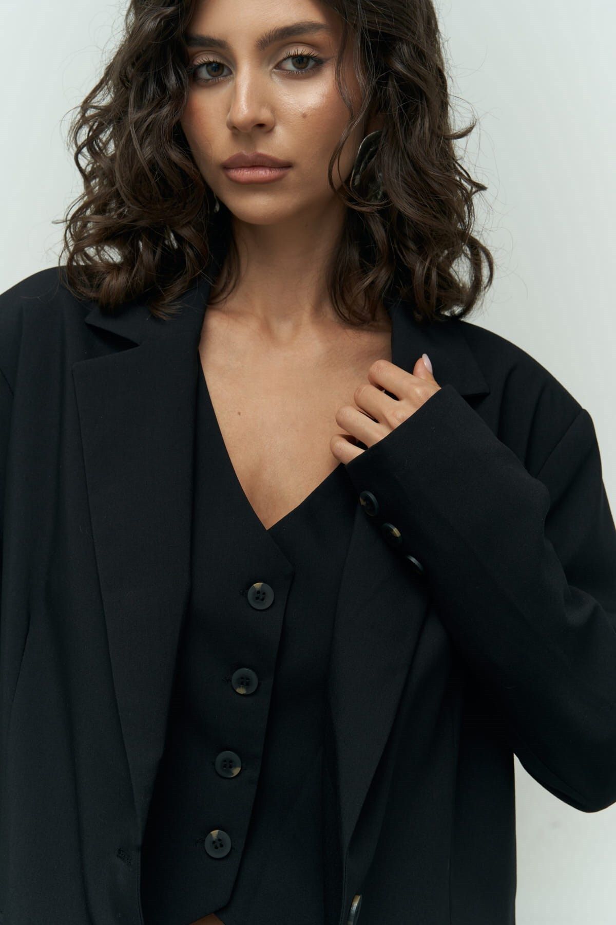Black Blazer with Pietro Vest