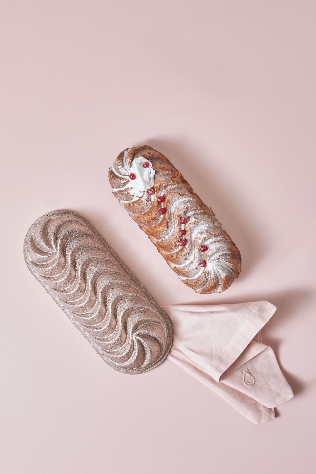 Baton cake mold Rosegold