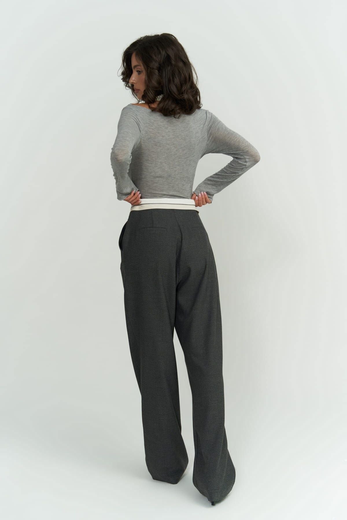 Zelmira Reverse Belt Smoked Pants