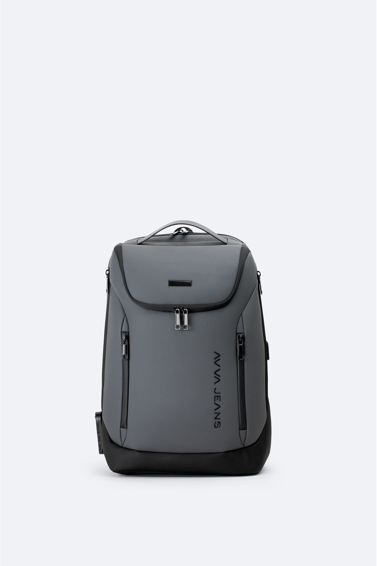Men's Gray USB Cable Input and Lock System Backpack A42y9128