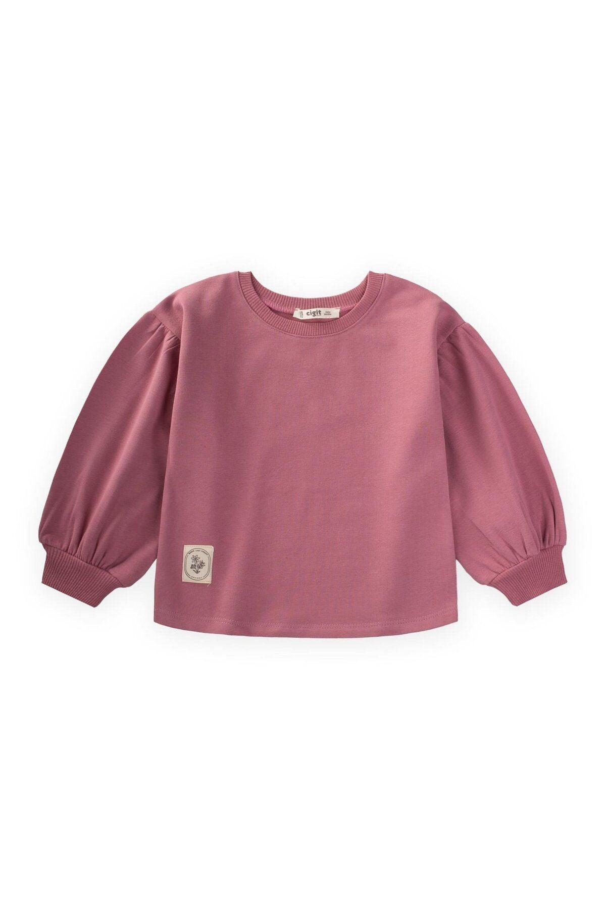 Balloon Sleeve Girl Sweatshirt 1-7 years old lilac