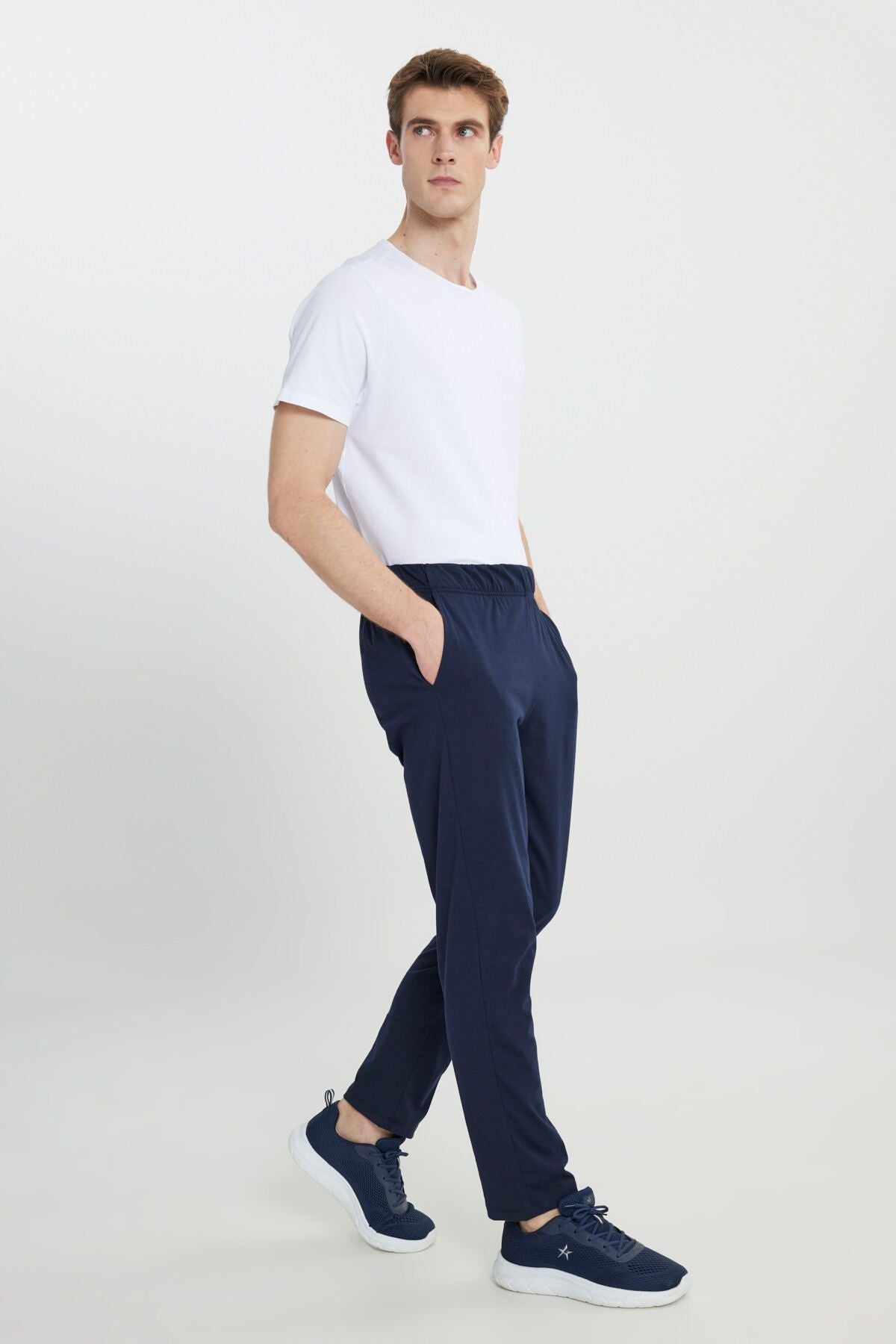 Men's Navy Blue Cotton Standard Fit Pajam