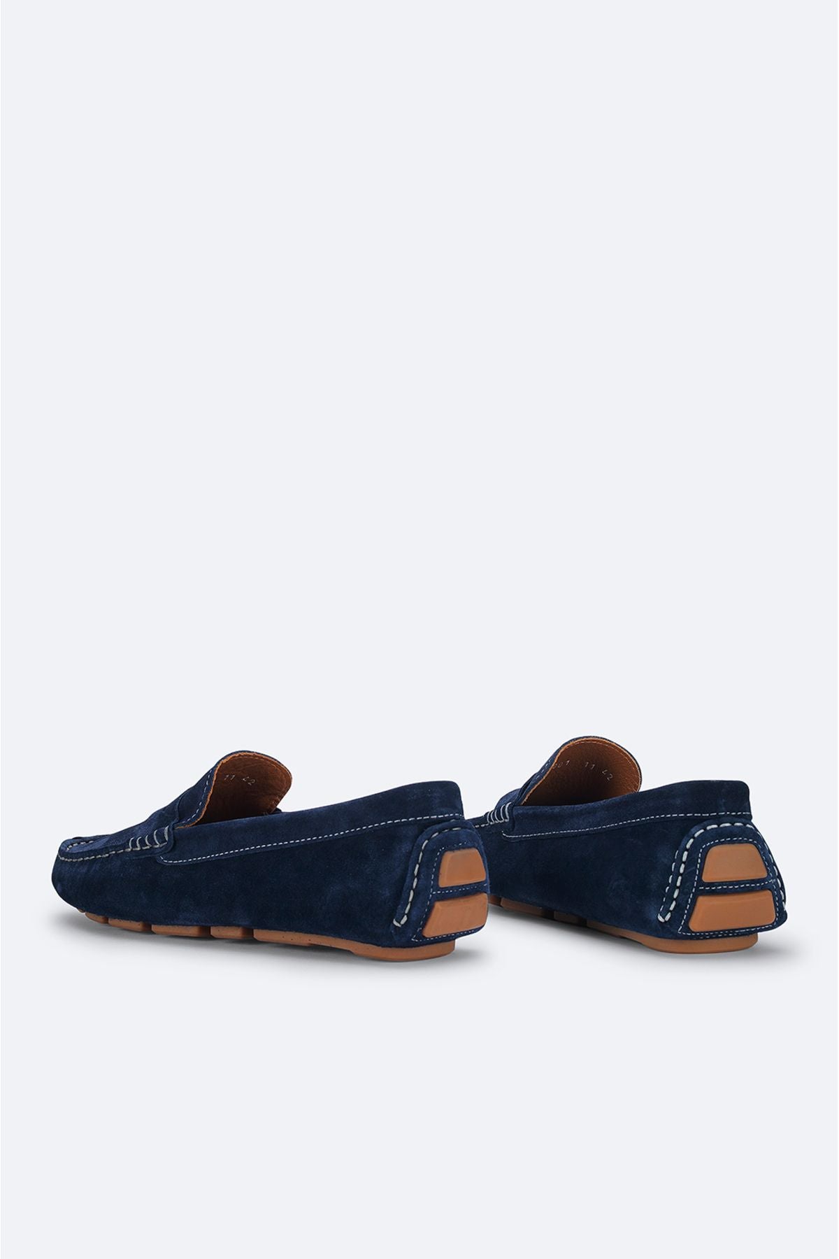 Men's Navy Blue 100 %Suede Loafer Shoes B008001
